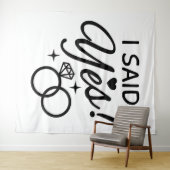 Verlovingsfeestje 'Ik zei ja' Wandkleed (In Situ (horizontaal))