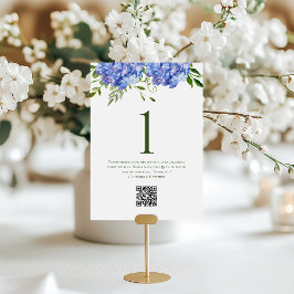 Verlovingsfeestje met Blauwe Hortensia's Kaart