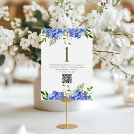 Verlovingsfeestje met Blauwe Hortensia's Kaart
