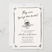 Verlovingsfeestje met Fantasievolle Handtekeningen Kaart (Voorkant)