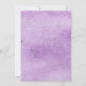 Verlovingsfeestje Vintage Paarse Waterverf Hart Kaart (Achterkant)