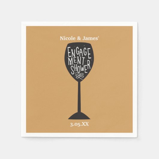 VERLOVINGSFEestje Wijnglas ELKE KLEUR Servetten (Voorkant)