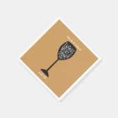 VERLOVINGSFEestje Wijnglas ELKE KLEUR Servetten (Hoek)
