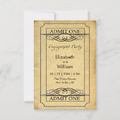 Verlovingsfeestkaart in de vorm van een oude biosc kaart (Voorkant)