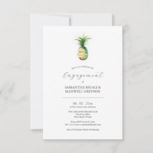 Verlovingsfeestuitnodigingen Tropische ananas Kaart