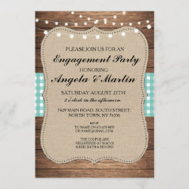 Verlovingsfeestverlichting Blauwgroen Check Wood U Kaart