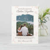 Verlovingsfotoaankondiging 'Beter Samen' Kaart (Staand voorkant)