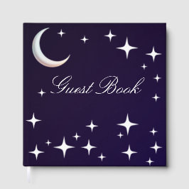 Verlovingsgastboek met Gradiënt Nacht Thema Gastenboek