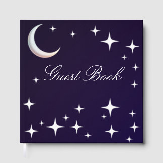 Verlovingsgastboek met Gradiënt Nacht Thema Gastenboek