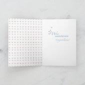 Verlovingsgelukwensen met champagneharten kaart (Binnen)