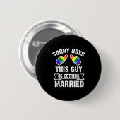 Verlovingshemd Feest Lgbt Gay Pride Bruidegom Brui Ronde Button 5,7 Cm (Voorkant /achterkant)