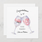 Verlovingskaart gefeliciteerd aankondiging (Voorkant / Achterkant)