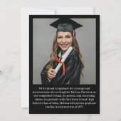 Verlovingskaart met collage van afstudeerfoto's me kaart (Achterkant)