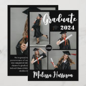 Verlovingskaart met collage van afstudeerfoto's me kaart (Voorkant / Achterkant)