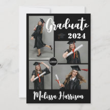 Verlovingskaart met collage van eindexamenfoto's e