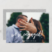 Verlovingskaart met foto aankondiging (Voorkant / Achterkant)