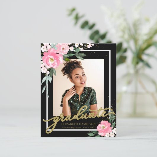 Verlovingskaart met foto budget kaart (Staand voorkant)