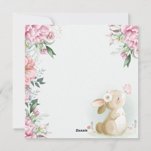 Verlovingskaart met Konijn Feestdagenkaart (Achterkant)