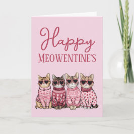 Verlovingskaart met Mooie Katten Feestdagen Kaart