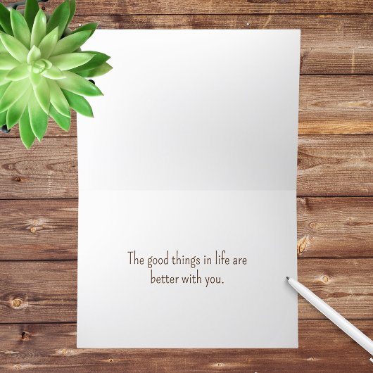 Verlovingskaart met op maat gemaakte knuffelende c bedankkaart