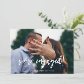 Verlovingskaart We're Engaged Aankondiging (Staand voorkant)