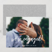 Verlovingskaart We're Engaged Aankondiging (Voorkant / Achterkant)