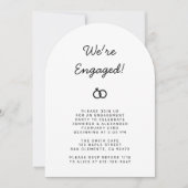 Verlovingskaart zwart-wit kaart (Voorkant)