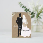 Verlovingskaarten aankondigen aankondiging (Staand voorkant)