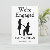 Verlovingskaarten voor de aankondiging van de verl (Staand voorkant)