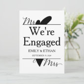 Verlovingskaarten voor de aankondiging van onze ve (Staand voorkant)