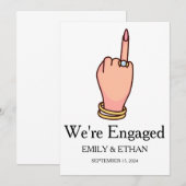 Verlovingskaarten voor de aankondiging van onze ve (Voorkant / Achterkant)