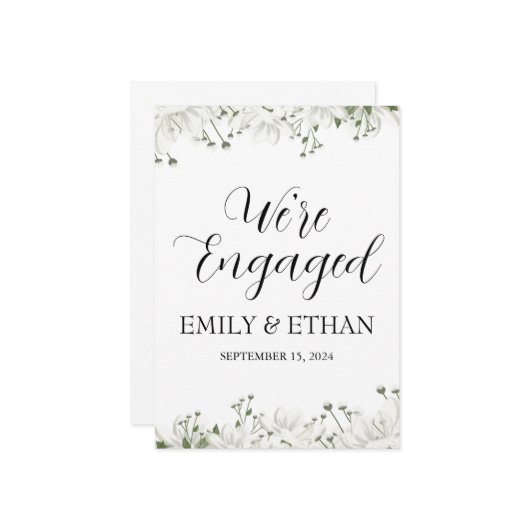 Verlovingskaartjes Kaart (Voorkant / Achterkant in situ)