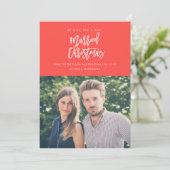 Verlovingskerstkaart, Kerst datum bewaren Save The Date (Staand voorkant)