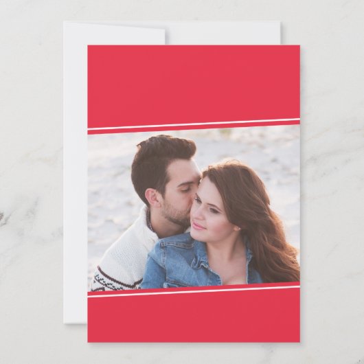 Verlovingskerstkaart, Kerstkaart met datum aankond Save The Date (Achterkant)