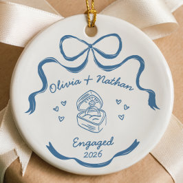 Verlovingsornament Cadeau voor verloofden Keramisch Ornament