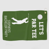Verlovingspartij Laten we naar Par Tee gaan Golfre Golfhanddoek (Horizontaal)