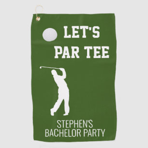 Verlovingspartij Laten we naar Par Tee gaan Golfre Golfhanddoek