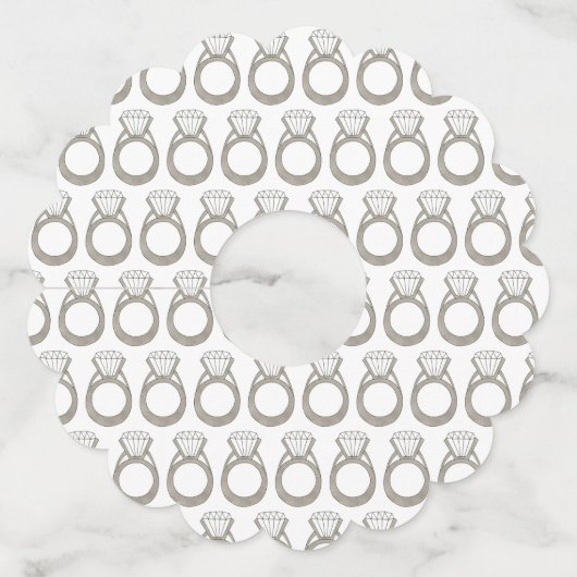 Verlovingsring Bruiloft Bruidsfeest Wijnglaslabel (Achterkant)