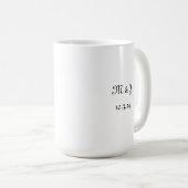 Verlovingsring en datum koffiemok (Voorkant rechts)