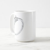 Verlovingsring en datum koffiemok (Voorkant links)