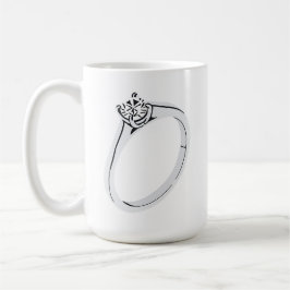 Verlovingsring en datum koffiemok
