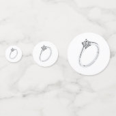 Verlovingsring met diamant confetti (Achterkanten)