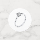 Verlovingsring met diamant confetti (Kleine voorkant)