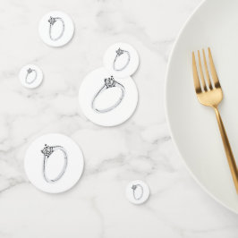 Verlovingsring met diamant confetti