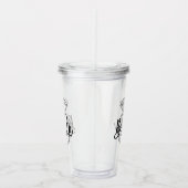 Verlovingsring met diamant in zilver acryl drinkbeker (Rechts)