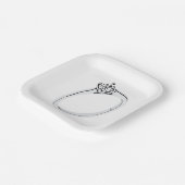 Verlovingsring met diamant papieren bordje (Gebogen)