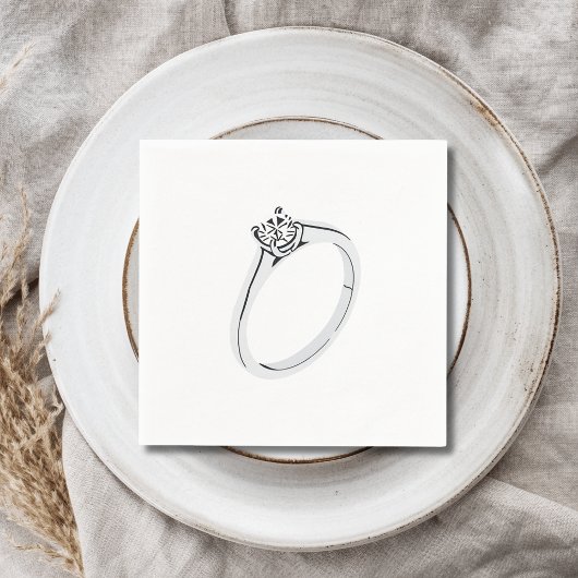 Verlovingsring met diamant servet