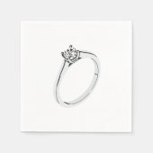 Verlovingsring met diamant servet (Voorkant)