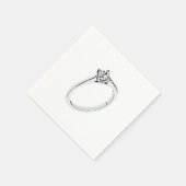 Verlovingsring met diamant servet (Hoek)