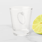 Verlovingsring met diamant shot glas (Achterkant)